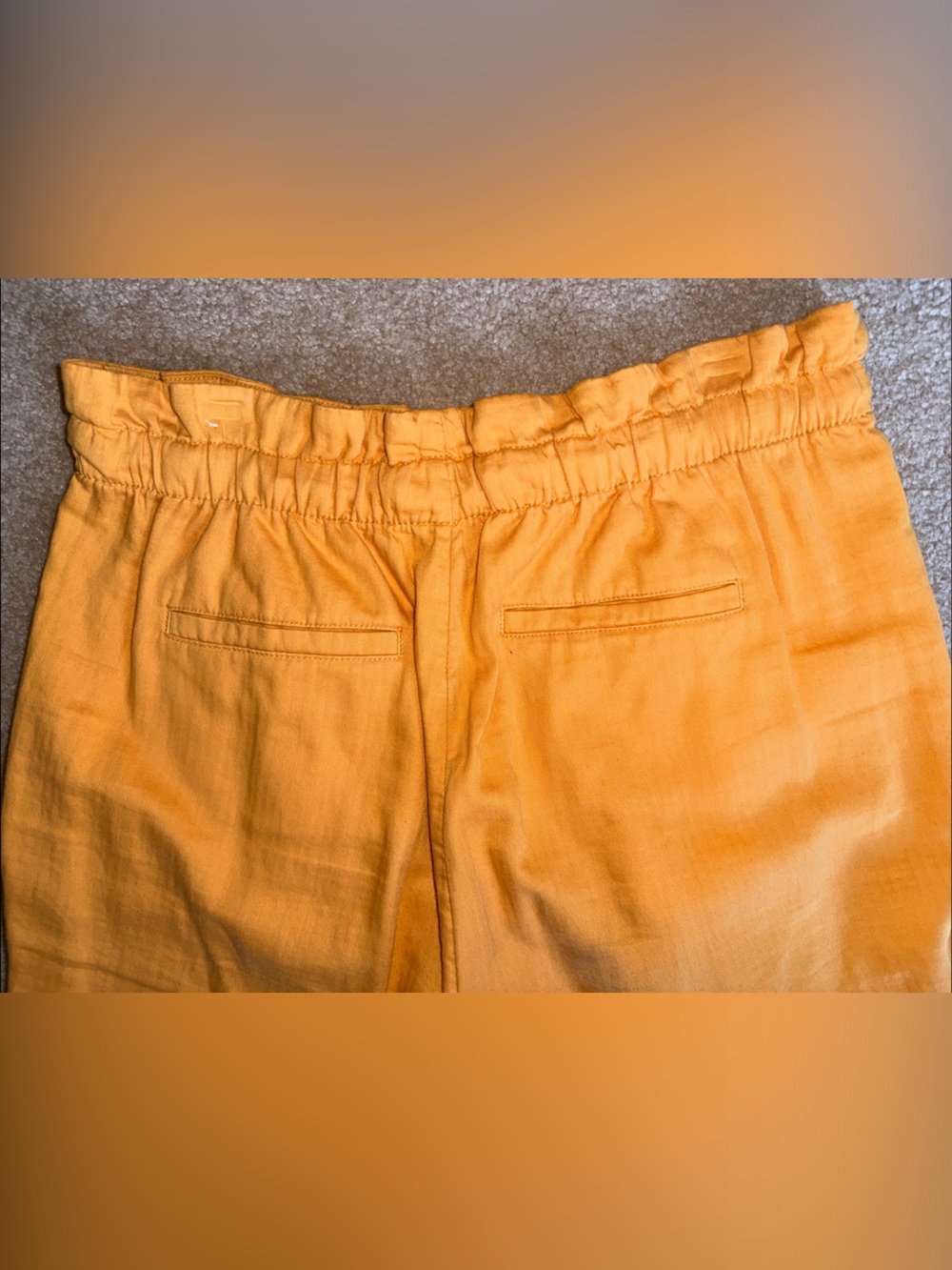Women’s Lightweight Mustard Drawstring Pants - Picture 3 of 4